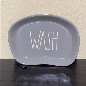 New Rae Dunn WASH ceramic bar soap dish